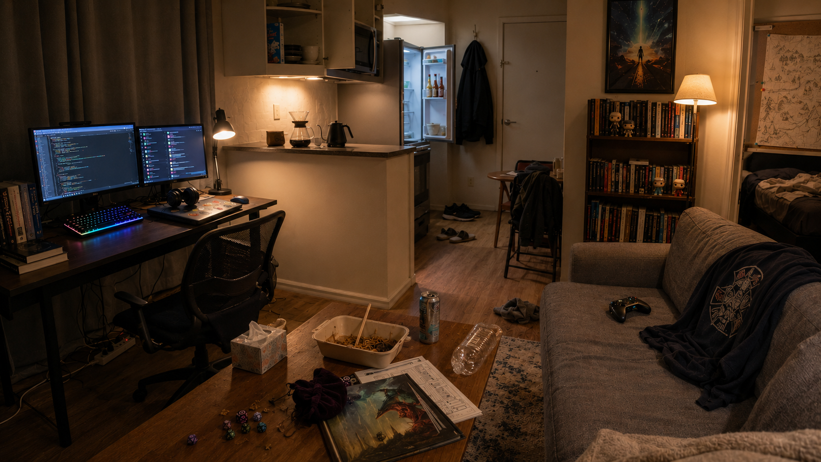 Example case, a software developer's apartment